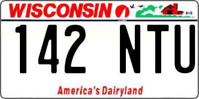 WI license plate 142NTU