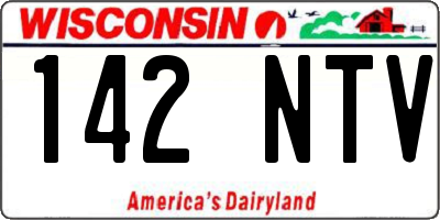 WI license plate 142NTV