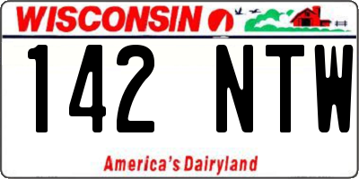 WI license plate 142NTW