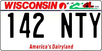 WI license plate 142NTY