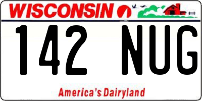 WI license plate 142NUG