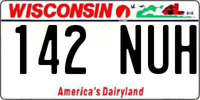 WI license plate 142NUH