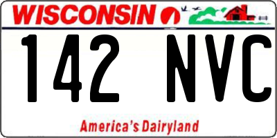 WI license plate 142NVC
