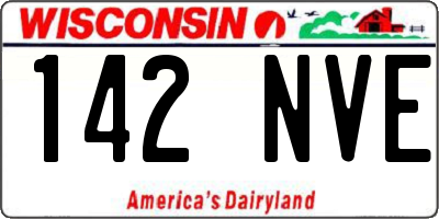 WI license plate 142NVE