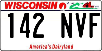 WI license plate 142NVF