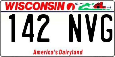 WI license plate 142NVG
