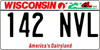 WI license plate 142NVL