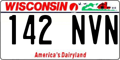 WI license plate 142NVN