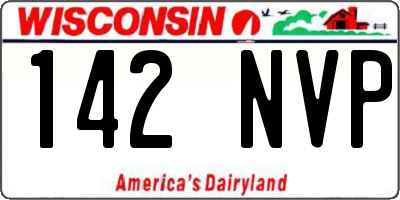 WI license plate 142NVP