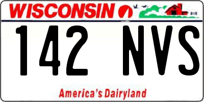 WI license plate 142NVS