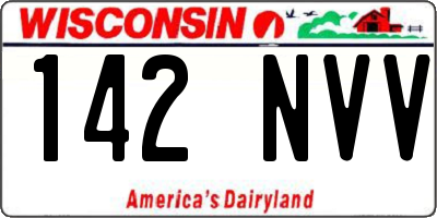 WI license plate 142NVV