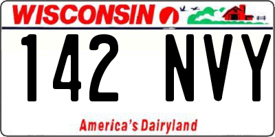WI license plate 142NVY