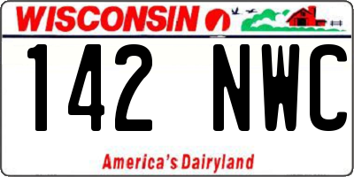 WI license plate 142NWC