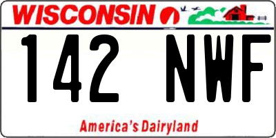 WI license plate 142NWF