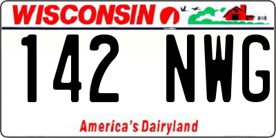 WI license plate 142NWG