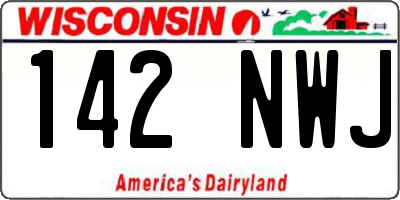 WI license plate 142NWJ