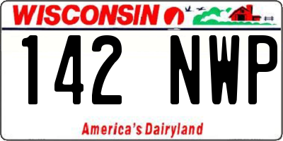 WI license plate 142NWP