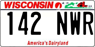 WI license plate 142NWR