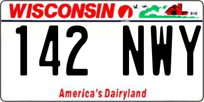 WI license plate 142NWY