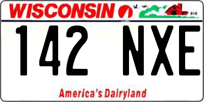 WI license plate 142NXE