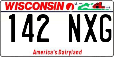 WI license plate 142NXG