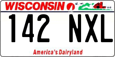 WI license plate 142NXL