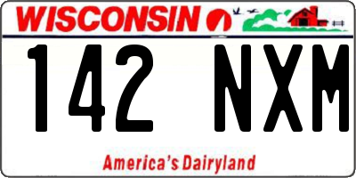 WI license plate 142NXM