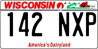 WI license plate 142NXP