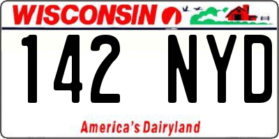 WI license plate 142NYD