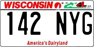 WI license plate 142NYG