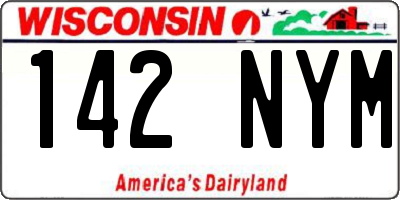 WI license plate 142NYM