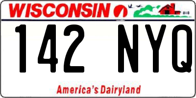 WI license plate 142NYQ