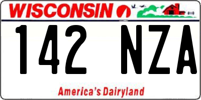WI license plate 142NZA