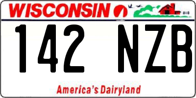 WI license plate 142NZB