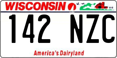 WI license plate 142NZC