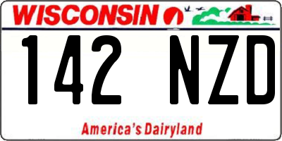 WI license plate 142NZD