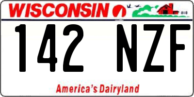 WI license plate 142NZF