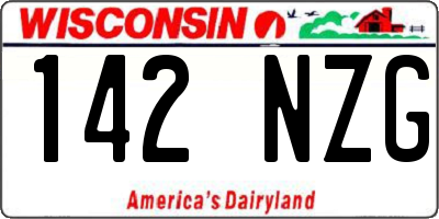 WI license plate 142NZG