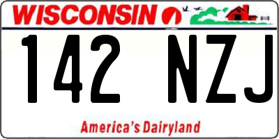 WI license plate 142NZJ
