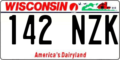 WI license plate 142NZK