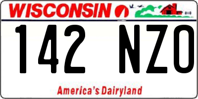 WI license plate 142NZO