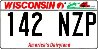 WI license plate 142NZP