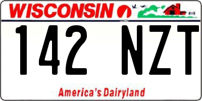 WI license plate 142NZT