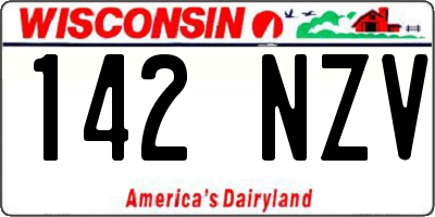 WI license plate 142NZV