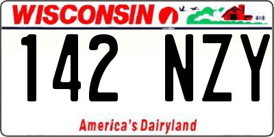 WI license plate 142NZY