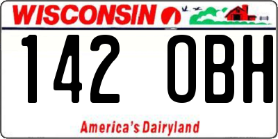 WI license plate 142OBH