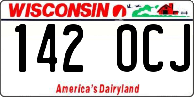 WI license plate 142OCJ