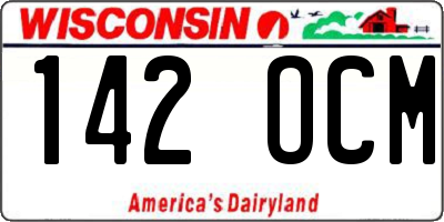 WI license plate 142OCM