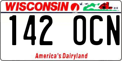 WI license plate 142OCN