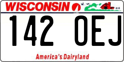 WI license plate 142OEJ